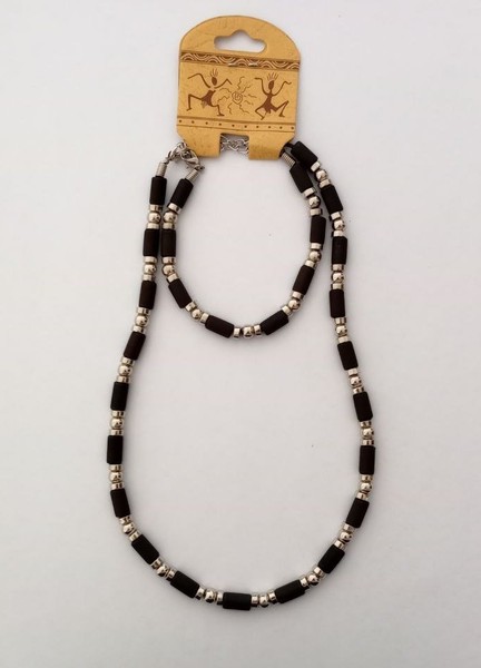 CONJUNTO COLLAR Y PULSERA HOMBRE ESTILO SURFERO ÉTNICO TRIBAL URBANO