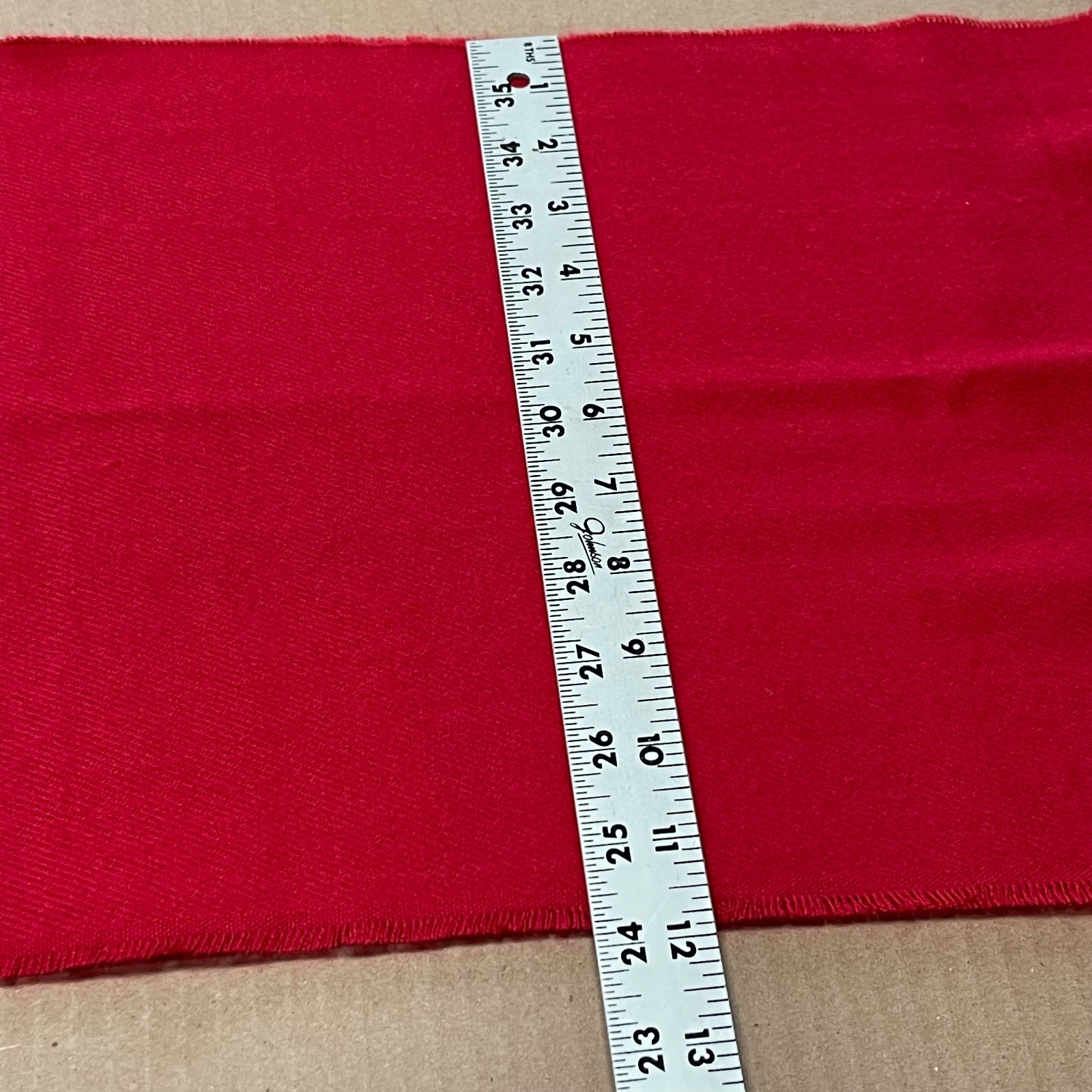 Rectangle Scarf Solid Red Festive Holiday Bright … - image 5