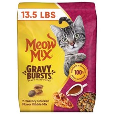 Burst Chicken Gravy Flavor Dry Cat Food - 13.5lbs 1.90 per pound