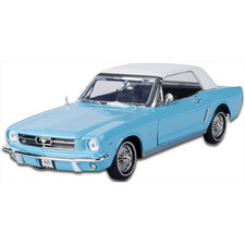 Motormax 1:18 Scale Ford Mustang 1/2 Hard Top Blue 1964 James Bond