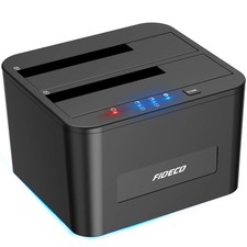 External Hard Drive Docking Station Dual Bay 2.5 3.5 SATA HDD SSD USB 3.0