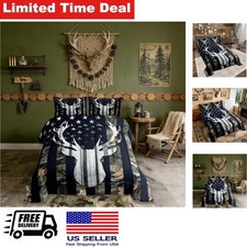 Wild Deer Antler Comforter Set Full Size Camouflage Bedding for Boys Men