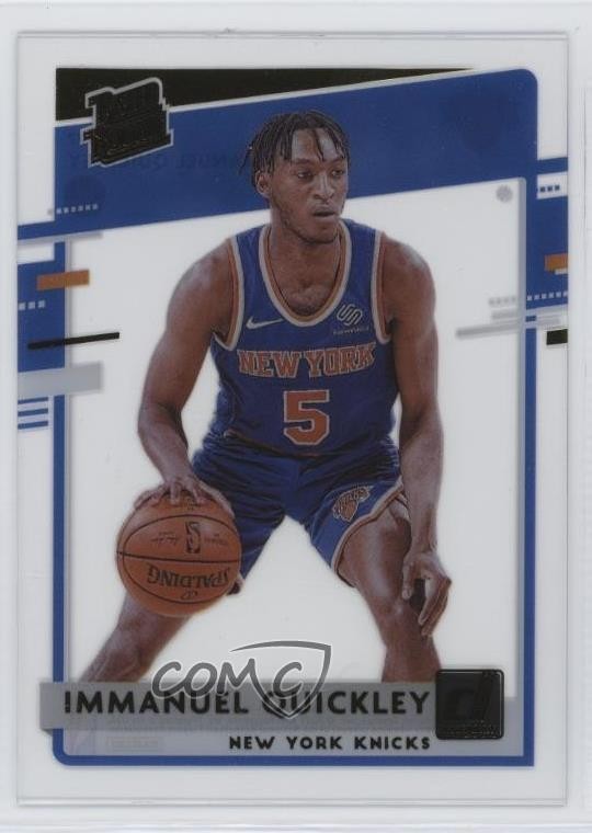 2020-21 Panini Clearly Donruss Rated Rookie Gold Immanuel Quickley #77 5h4