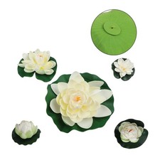 Gefälschte Pflanze Künstlicher Lotus 5 Stück Aquarium Gartendekoration