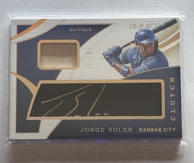 JORGE SOLER 2020 IMMACULATE CLUTCH ROOKIE PRIME - PATCH AUTOGRAPH #9/10 (#C-JS)