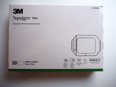 3M Tegaderm Film Dressing - 4'' x 4 3/4'' by pack of 50 units