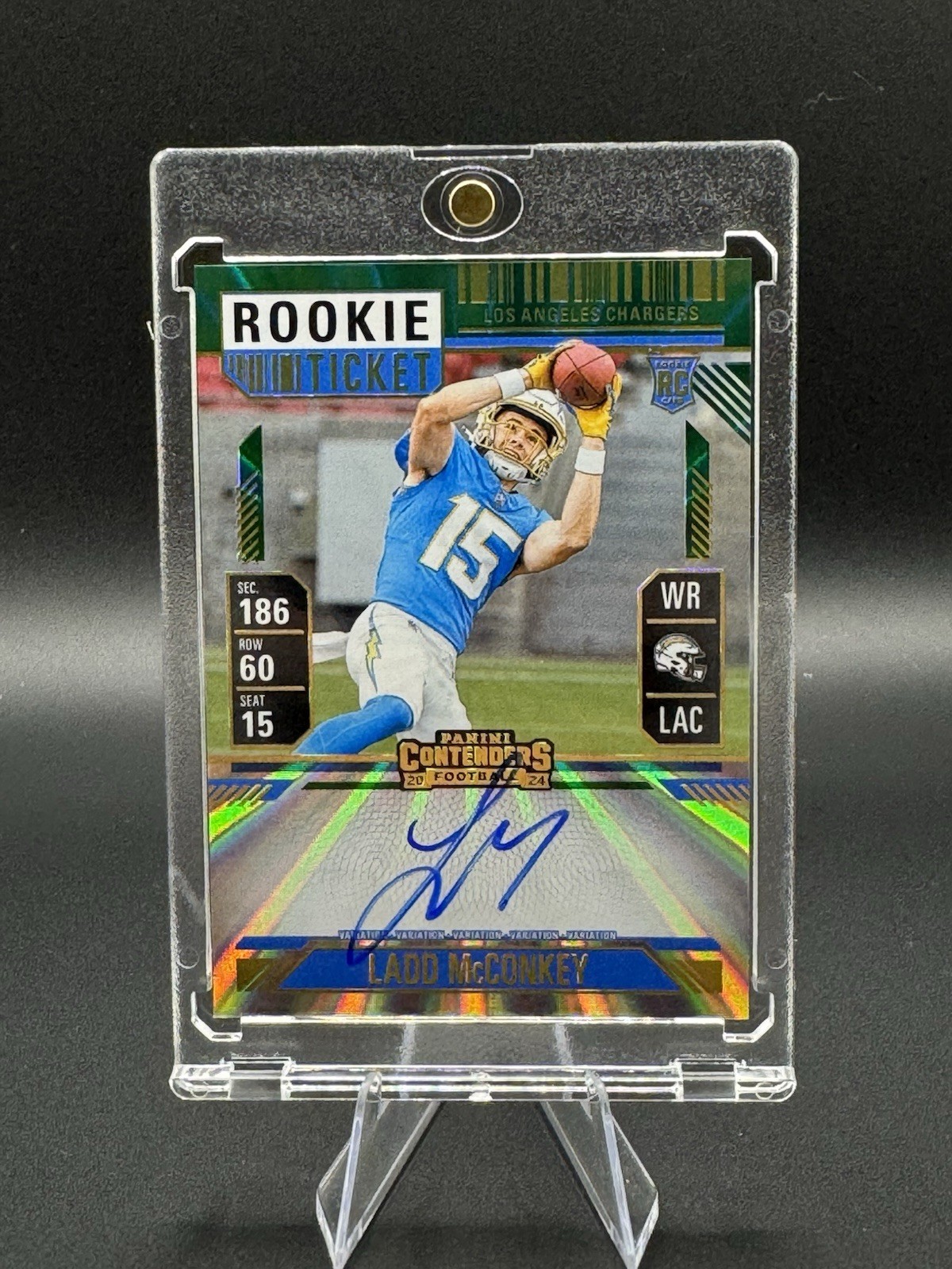 2024 Panini Contenders Premium Rookie Ticket Auto Ladd McConkey