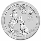 2023 Australia Lunar Year of the Rabbit 2 oz .9999 Silver Coin w/ Perth Capsule