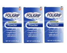 Super Poli-grip Powder 12Hr Hold 1.6Oz 3Pk