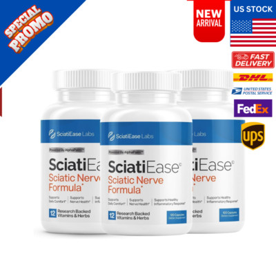 3 pack SciatiEase Labs Sciati Ease 120 Capsules - brand new with free shipping!