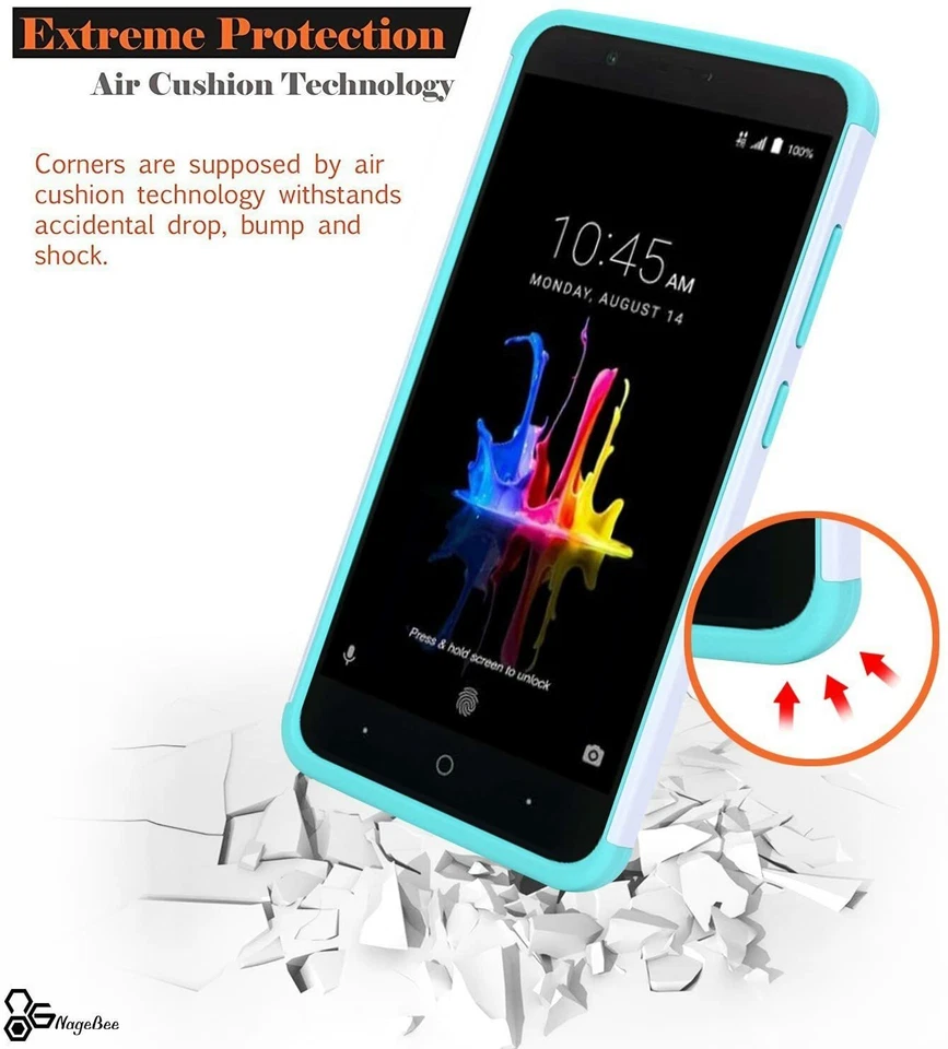 Funda para teléfono ZTE Blade Z Max brillante diamante goma suave cubierta + protector de pantalla Foto 3 de 4