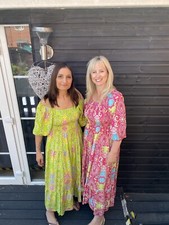 BNWT pink paisley off the shoulder tiered dress