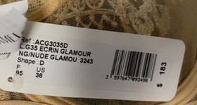 $184 Lise Charmel Women Beige Ecrin Glamour Demi Cup Underwire Bra Size 36D