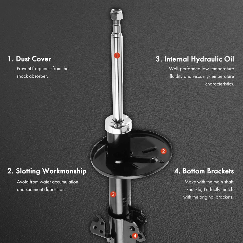 2x Amortiguador delantero izquierdo y derecho para Toyota Celica 1995-1999 485102B042 Foto 3 de 4