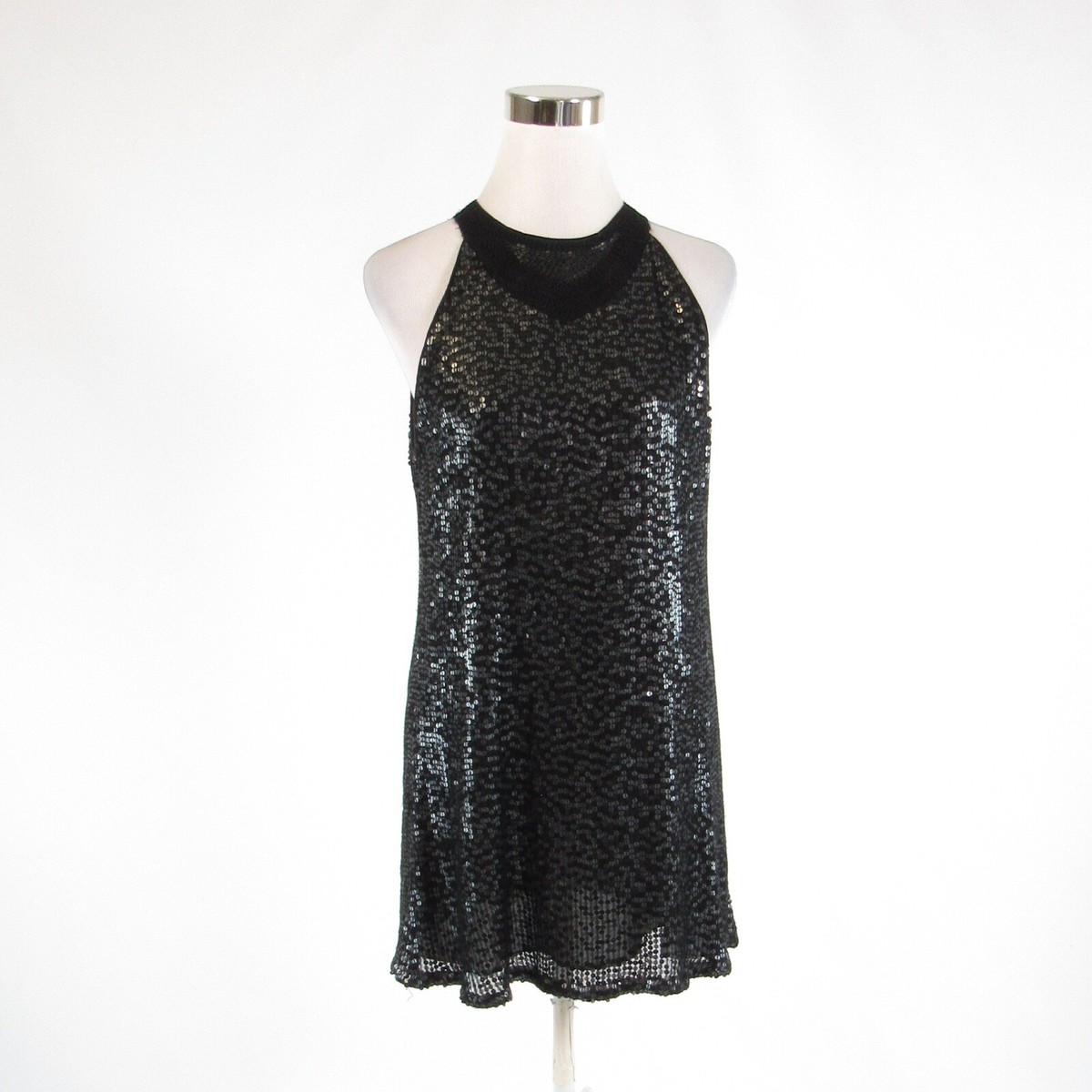 black dress with sheer overlay Shibon Layered Mesh / XS by Project Social T A sheer mock neck mesh overlay dress designed for concert wear Black SINGLE DRESS sheer overlay