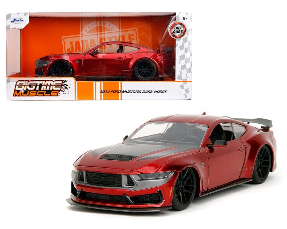 Jada 1:24 Big Time Muscle 2024 Ford Mustang Dark Horse Candy Red