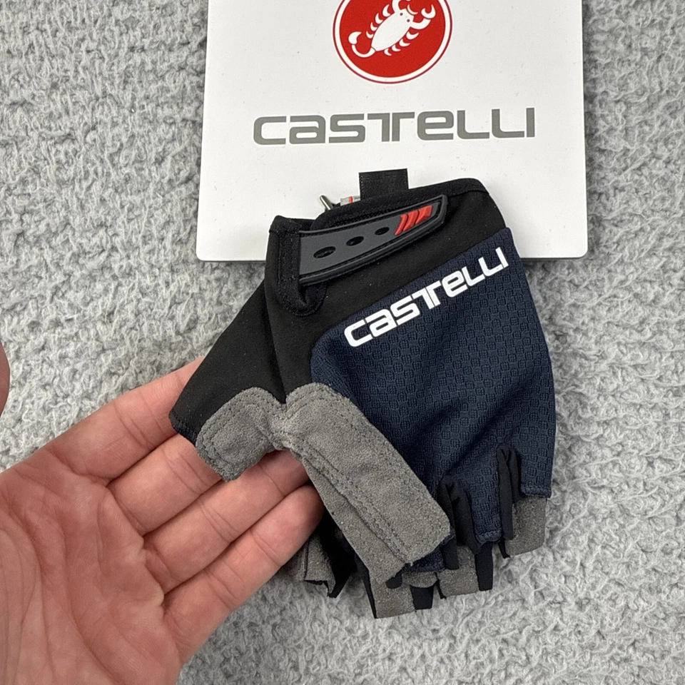 Castelli Entrata V Cycling Gloves Men’s XS Extra Small Blue Fingerless Strap - Image 3 of 4