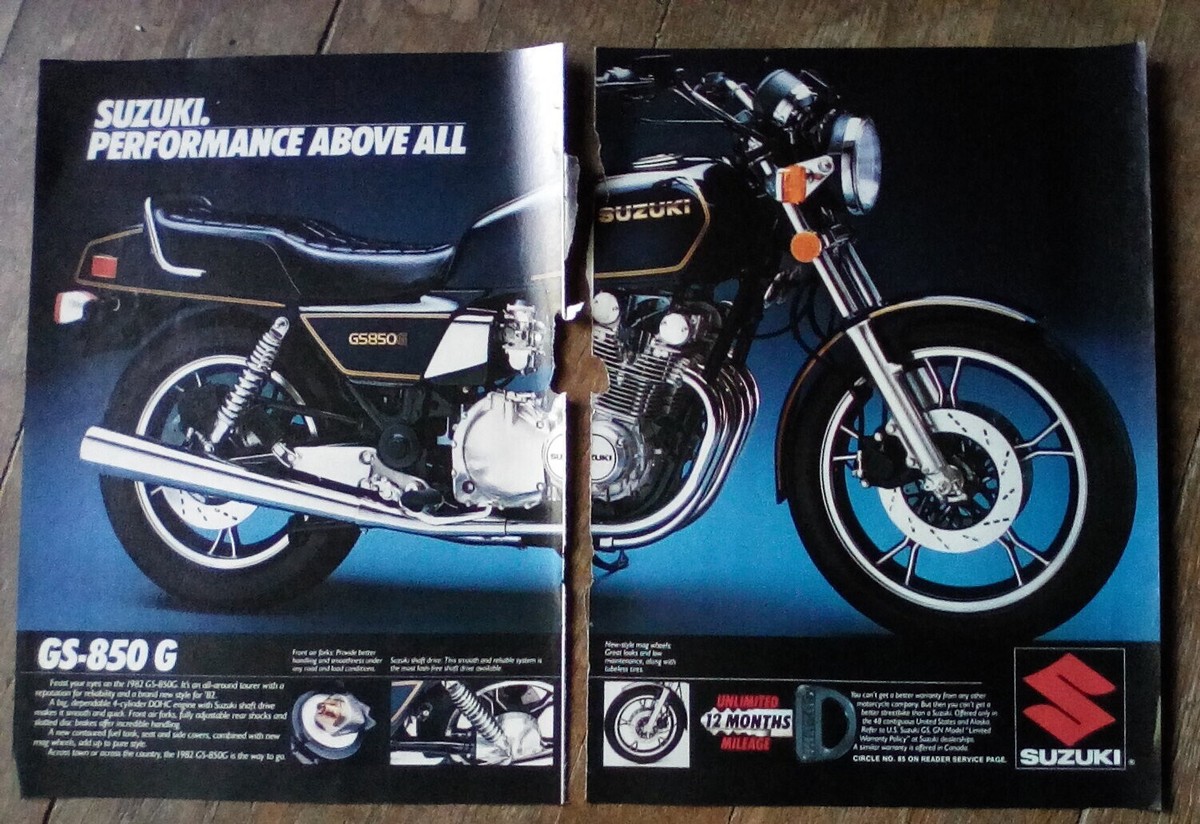 gsgsgs　4匹おまとめページ 1982 Suzuki GS850G Motorcycles 2 page print Ad | eBay