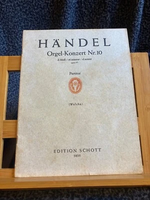 Haendel / Handel Concerto pour orgue n°10 ré m partition Walcha ed. Schott 3835 - Photo 1/4