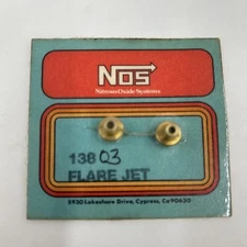 NOS Nitrous Oxide Systems P/N 13803 Set Of 2 Flare Jets 082 091 Old Stock