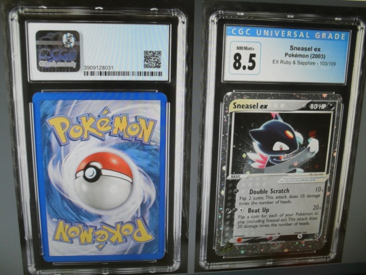 CGC 8.5 NM/Mint+ Sneasel EX 103/109 Holo Rare Ex Ruby & Sapphire