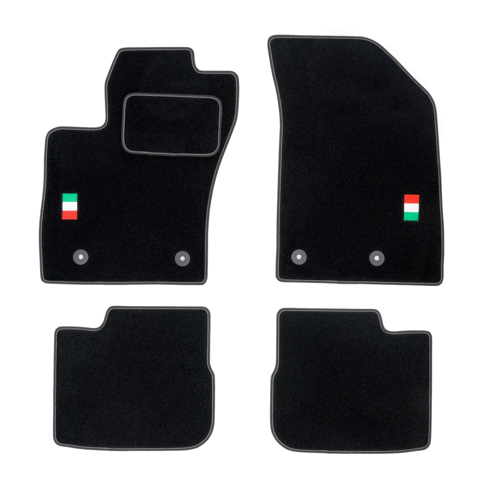 Tapis Sol Velour LOGO Drapeau Italien Fiat Tipo Idéal pour Trajets Quotidiens