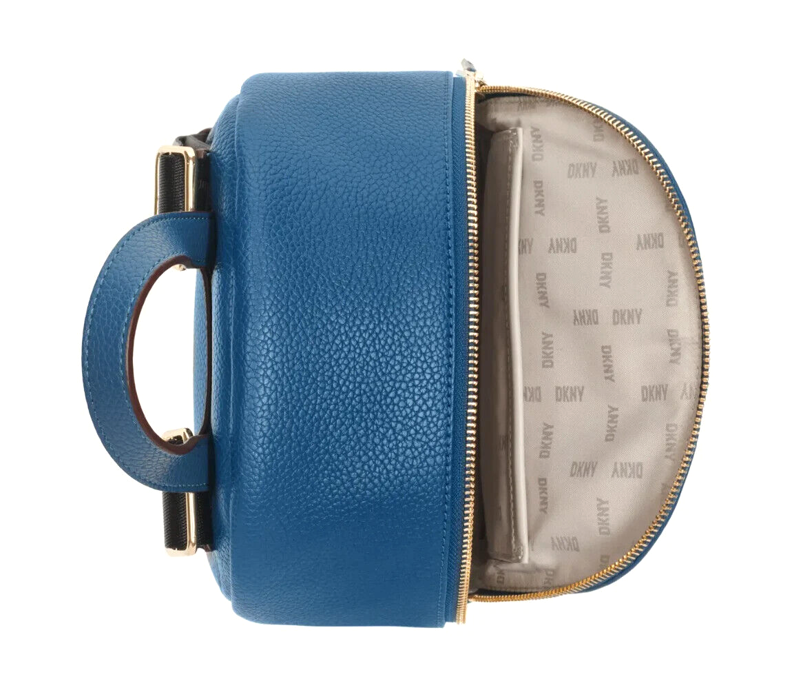 New DKNY Maxine Backpack Leather Light Midnight Blue | eBay display picture 2