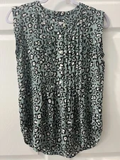 Loft Women’s Animal Print Blouse Top Size XS