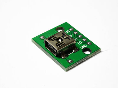 1 / 5  Mini USB zu 5PIN DIP Adapter 2,54mm Breadboard Modul für Arduino DIY