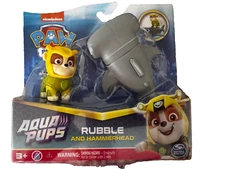 Paw Patrol Aqua Pups Rubble and Hammerhead + 2 Big Truck Pups True Metal Trucks