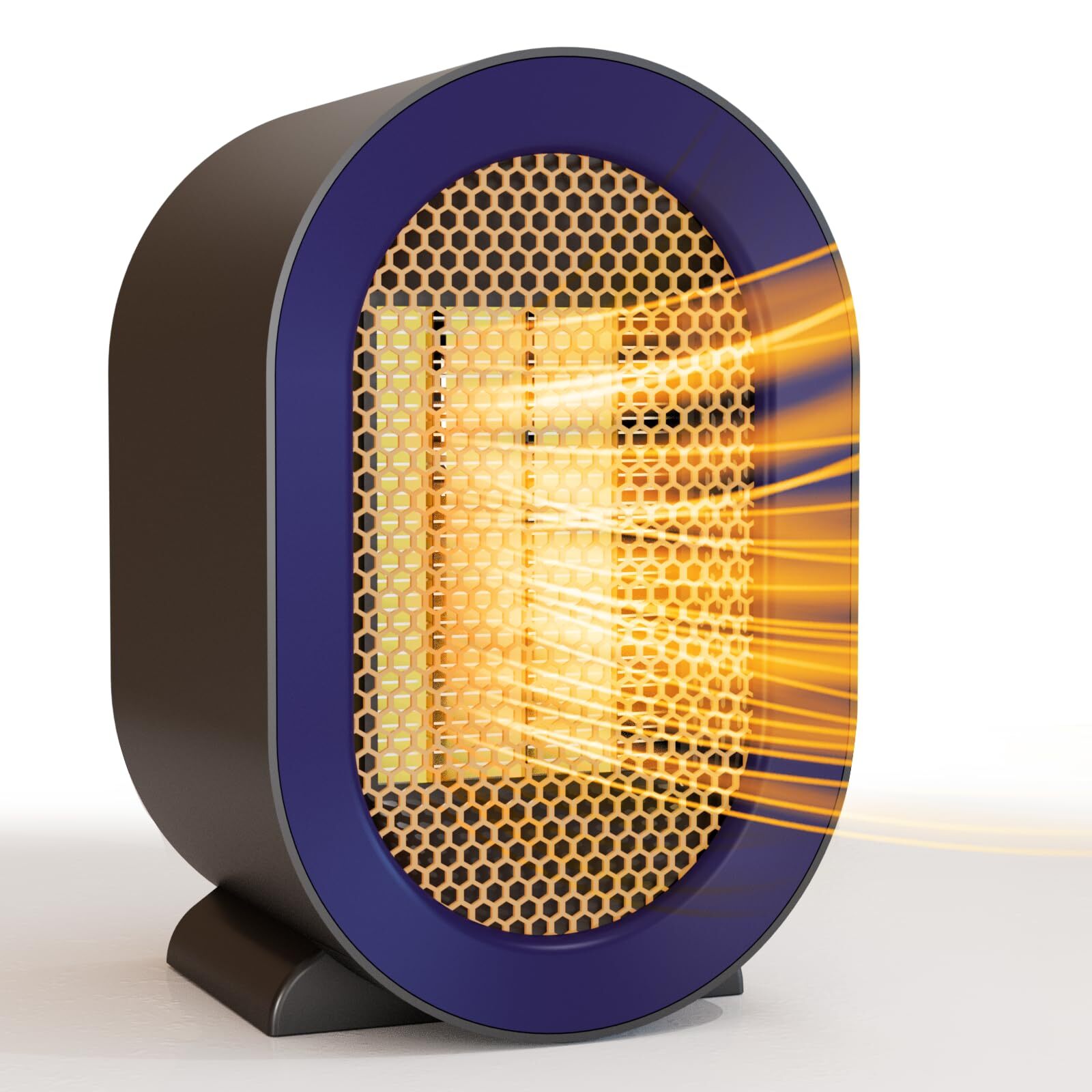 Portable Electric Space Heater - Matte Purple PTC Ceramic Heater with Thermos...