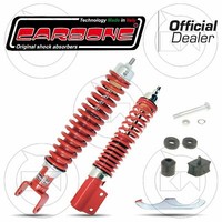 Komplett-Set StoßDäMpfer Carbone Verstellbar Rot Vespa Px 150 Arcobaleno