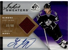 2007-08 SP Game Used Inked Sweaters Ladislav Nagy Auto Jersey 1 color 33/50 Los