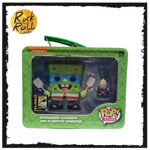 Window Damage - Spongebob Leonardo & Plankton Shredder Funko Pop! SDCC 2014 LE10