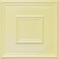 PVC Faux Tin (Glue Up/Drop-In) Ceiling Tiles 24x24 D208 Cream Pearl SUPER SALE!!