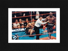 8X6 Mount MIKE TYSON & HOLYFIELD Signed PHOTO Boxing Gift Print Ready to Frame