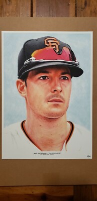 2020 Topps MLB Living Set Fine Art Print Mike Yastrzemski 10''x14'' #37/44! 