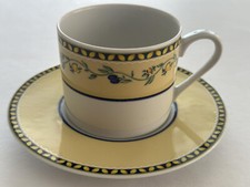 P.T. Porzellanfabrik Tirschenreuth Lemon Olive Edition 2000 TASSE MIT UNTERTASSE