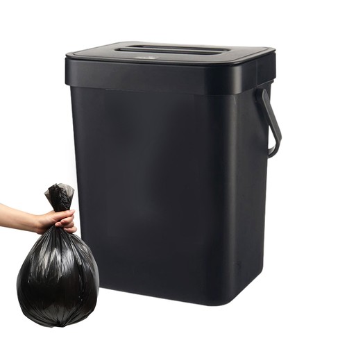 Hanging Garbage Can Cabinet Folding Trash Bin Wall Mounted Kitchen Waste Basket - Picture 2 of 10