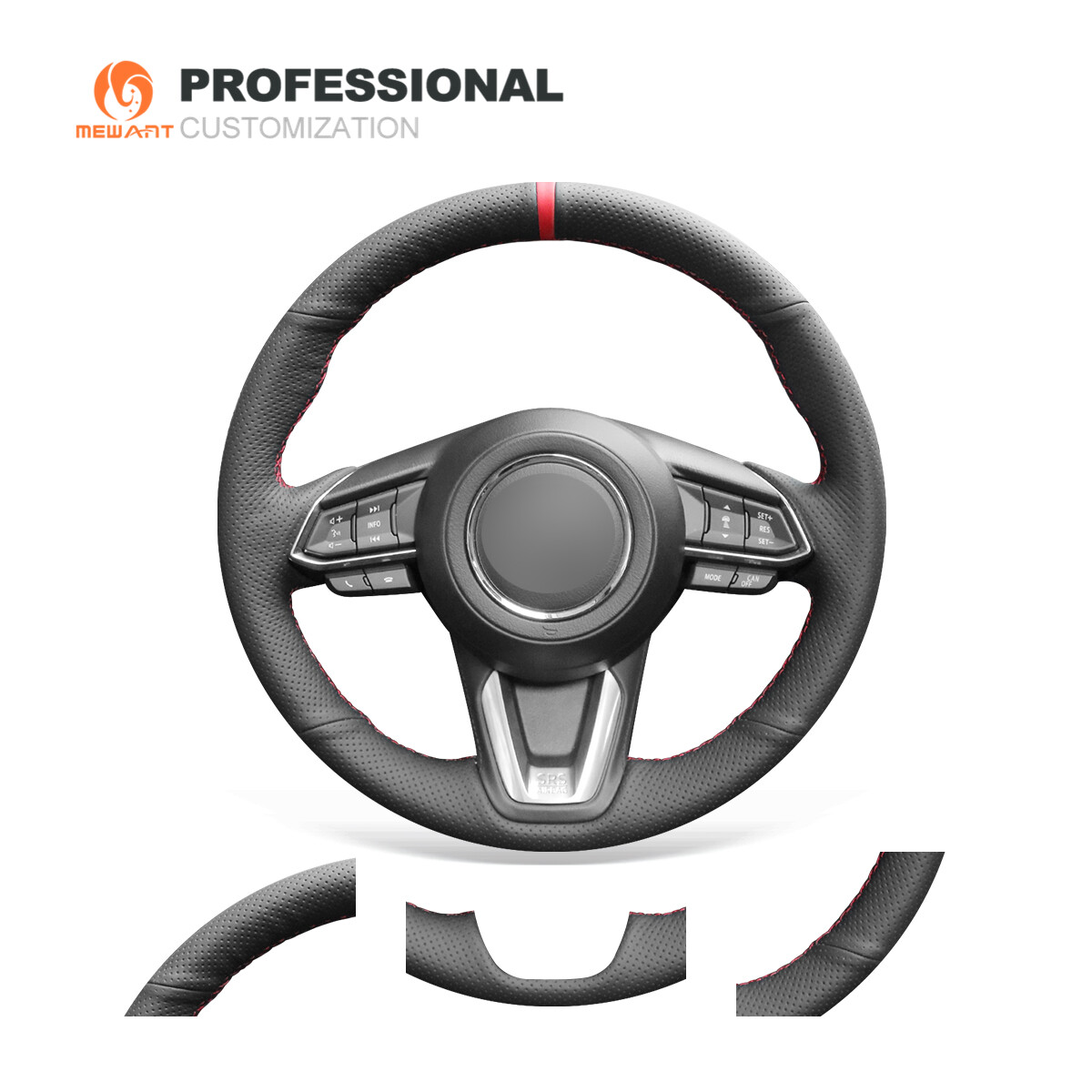 Genuine Leather Car Steering Wheel Cover for Mazda 6 Mazda 3 CX-3 CX-5 CX-9