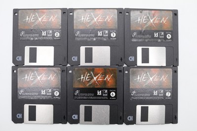Hexen (PC, 1995) 3.5'' IBM Floppy Disks 2 - 7 Disc ONLY Untested (MISSING Disc 1)