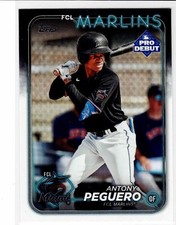 Antony Peguero Miami Marlins 2024 Topps Pro Debut Pro Debut Card