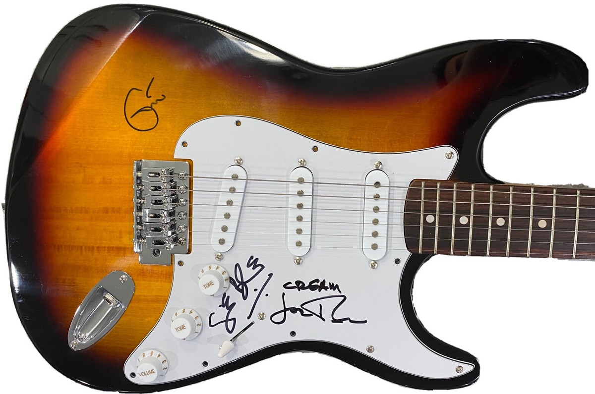エリッククラプトン サイン クリーム 直筆 レコード アナログ Cream Signed Eric Clapton Autographed + J. Bruce & G. Baker Guitar