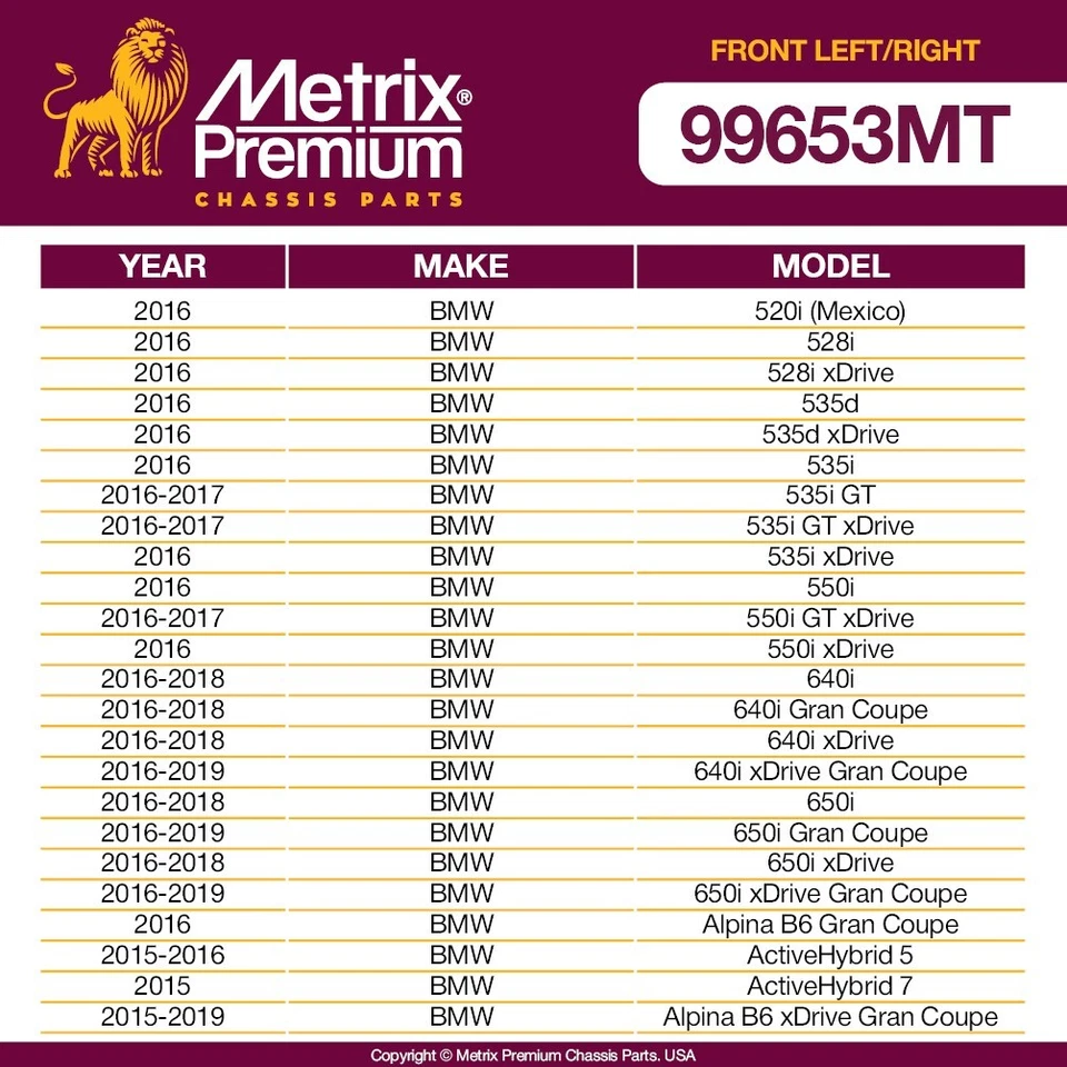 Front L&R Tie Rod End Assembly for BMW 528I 535I GT 535D 550I GT 640I 650I M5 M6 - Image 2 of 4