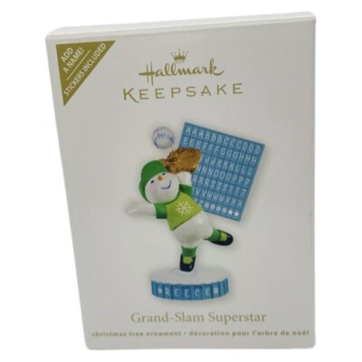 Hallmark Snowman Baseball Christmas Ornament ''Grand-Slam Superstar'' Catcher