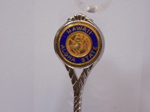 VINTAGE SOUVENIR SPOON~HAWAII ALOHA STATE~3.5"~USA MADE - Afbeelding 2 van 3