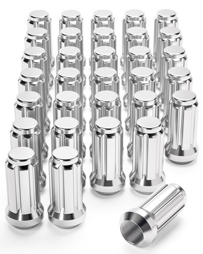 OMT M14x1.5 Wheel Lug Nuts 32 Pack, Chrome Lug Nuts 2 inches Tall Spline Drive - Picture 8 of 8