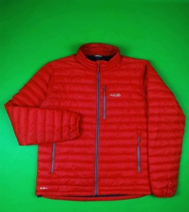 red lightweight puffer jacket