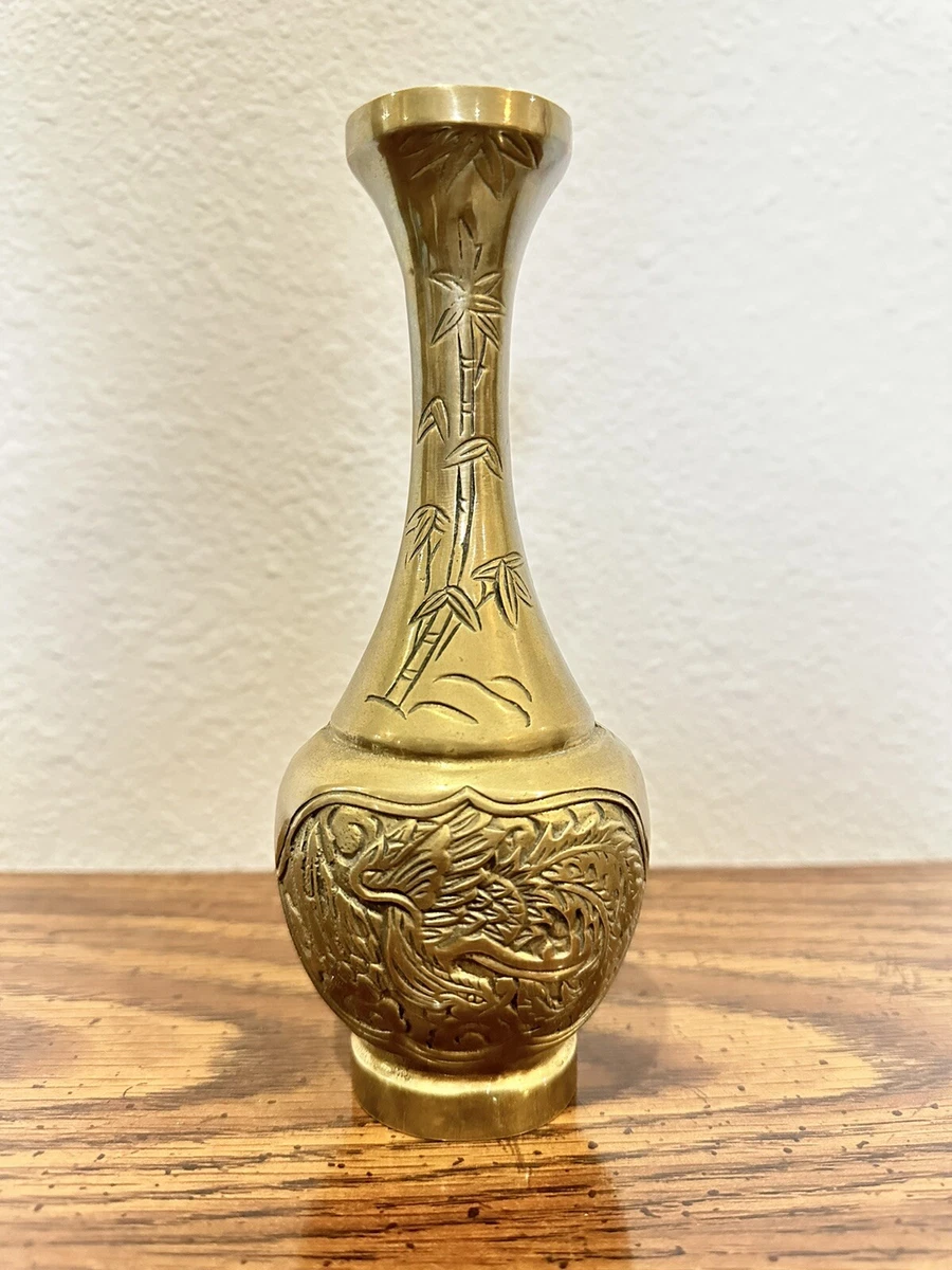古董黄铜日本花瓶1900-1940 | eBay