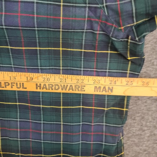 Vintage Ralph Lauren Classic Fit Button Down Shirt Adult XL Green Plaid - Picture 8 of 10